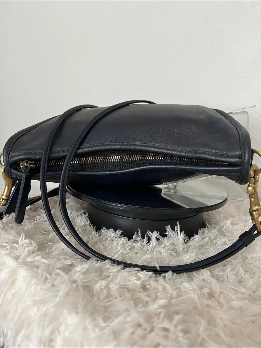 Coach Vintage Navy Blue Wendie Swinger Crescent Hobo